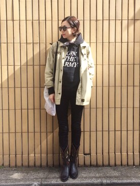 「Jonnlynx（ジョンリンクス）のアイテム（パンツ）」を使った、stylist komakiさん（レディース・162cm）の冬コーディネート