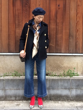 「TSURU（ツル）のアイテム（パンプス）」を使った、stylist komakiさん（レディース・162cm）の冬コーディネート