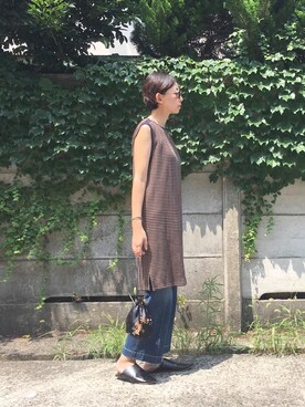 「MYLAN（マイラン）のアイテム」を使った、stylist komakiさん（レディース・162cm）の夏コーディネート