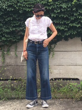 「MYLAN（マイラン）のアイテム」を使った、stylist komakiさん（レディース・162cm）の夏コーディネート