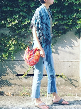 「Jonnlynx（ジョンリンクス）のアイテム（パンツ）」を使った、stylist komakiさん（レディース・162cm）の秋コーディネート