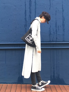 「スリット」｜「アイテム（キャスケット）」を使った、stylist komakiさん（レディース・162cm）の秋コーディネート