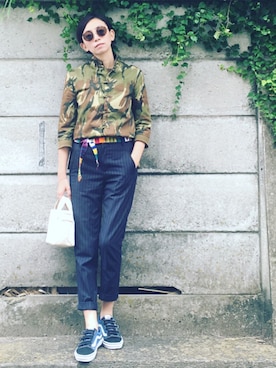 「AlexanderLeeChang（アレキサンダーリーチャン）のアイテム（スニーカー）」を使った、stylist komakiさん（レディース・162cm）の秋コーディネート