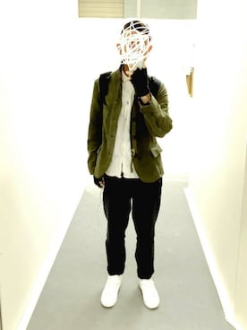 「JUNYA WATANABE COMME des GARCONS（ジュンヤワタナベコムデギャルソン）のアイテム（ミリタリージャケット）」を使った、daiplusさん（メンズ・172cm）の春コーディネート