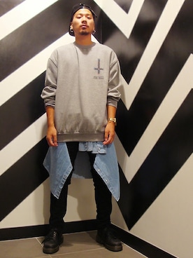 「TOPMAN（トップマン）のアイテム」を使った、かじさん（メンズ・177cm）の秋コーディネート