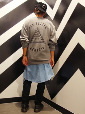 「TOPMAN（トップマン）のアイテム」を使った、かじさん（メンズ・177cm）の秋コーディネート