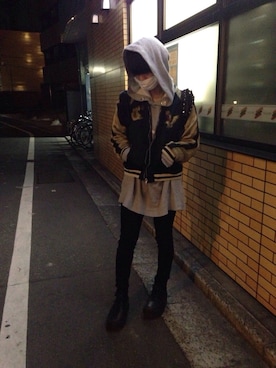 「CABANE de ZUCCa（カバンドズッカ）のアイテム（パーカー）」を使った、ほっしさん（メンズ・170cm）の冬コーディネート