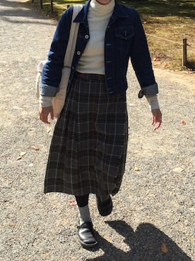 「NU（NANO universe）（ヌー）のアイテム」を使った、K  R  Mさん（レディース・154cm）の秋コーディネート