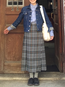 「NU（NANO universe）（ヌー）のアイテム」を使った、K  R  Mさん（レディース・154cm）の秋コーディネート