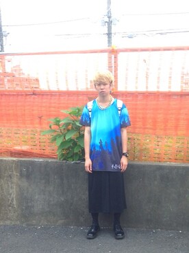 「macromauro（マクロマウロ）のアイテム（財布/小物）」を使った、新井航  OCEAN TOKYOさん（メンズ・177cm）の夏コーディネート