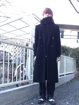 「スウエット」｜「アイテム（その他アウター）」を使った、新井航  OCEAN TOKYOさん（メンズ・177cm）の冬コーディネート