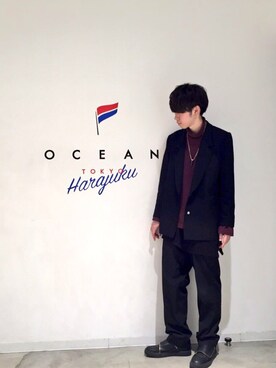 「DANKE SCHON（ダンケシェーン）のアイテム（シューズ）」を使った、新井航  OCEAN TOKYOさん（メンズ・177cm）の秋コーディネート