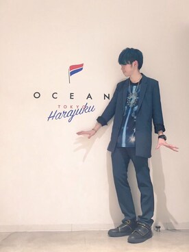 「DANKE SCHON（ダンケシェーン）のアイテム（シューズ）」を使った、新井航  OCEAN TOKYOさん（メンズ・177cm）の秋コーディネート