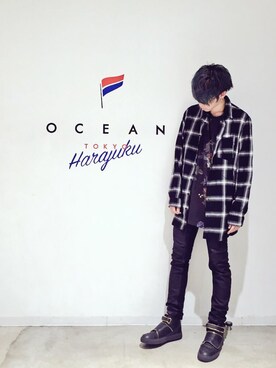 「DANKE SCHON（ダンケシェーン）のアイテム（シューズ）」を使った、新井航  OCEAN TOKYOさん（メンズ・177cm）の秋コーディネート