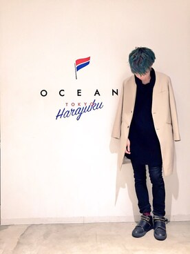 「DANKE SCHON（ダンケシェーン）のアイテム（シューズ）」を使った、新井航  OCEAN TOKYOさん（メンズ・177cm）の秋コーディネート