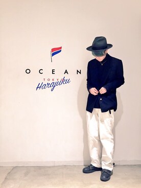 「DANKE SCHON（ダンケシェーン）のアイテム（シューズ）」を使った、新井航  OCEAN TOKYOさん（メンズ・177cm）の秋コーディネート
