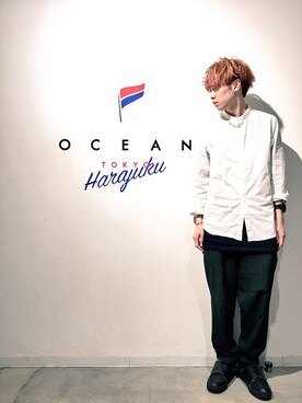 「DANKE SCHON（ダンケシェーン）のアイテム（シューズ）」を使った、新井航  OCEAN TOKYOさん（メンズ・177cm）の冬コーディネート
