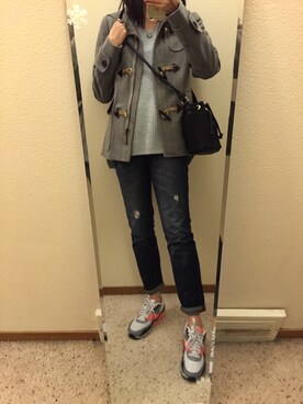 「GAP（ギャップ）のアイテム（デニムパンツ、ブルー系）」を使った、有只肥兔儿さん（レディース・165cm）の冬コーディネート