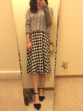 「Chloe（クロエ）のバッグ（ピンク）（ショルダーバッグ、ピンク系）」を使った、有只肥兔儿さん（レディース・165cm）の冬コーディネート