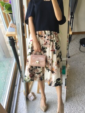 「ZARA（ザラ）のアイテム（スカート、その他）」を使った、有只肥兔儿さん（レディース・165cm）の春コーディネート