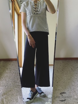 「madewell（メイドウェル）のアイテム（Tシャツ/カットソー、ホワイト系）」を使った、有只肥兔儿さん（レディース・165cm）の夏コーディネート