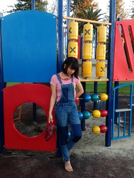「cotton on（コットンオン）のアイテム（オールインワン・サロペット）」を使った、Rachy-Rachyさん（レディース・168cm）の春コーディネート