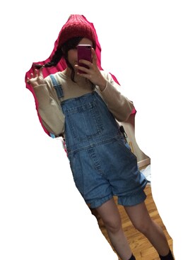「Panamaboy（パナマボーイ）のアイテム（オールインワン・サロペット）」を使った、ANNAさん（レディース・161cm）の秋コーディネート