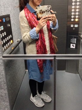 「アイテム（シャツワンピース）」を使った、Yuka さん（レディース・150cm・20代）の秋コーディネート