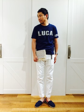 「MYSELF ABAHOUSE（マイセルフアバハウス）のアイテム」を使った、ToruFukumotoさん（メンズ・175cm）の夏コーディネート