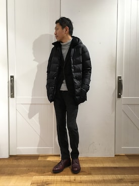 「MYSELF ABAHOUSE（マイセルフアバハウス）のアイテム」を使った、ToruFukumotoさん（メンズ・175cm）の冬コーディネート