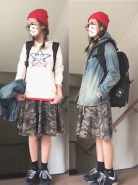 「SLOBE IENA（スローブイエナ）のアイテム（ソックス/靴下）」を使った、skyさん（レディース・153cm）の春コーディネート