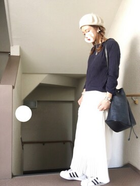 「SMELLY（スメリー）のアイテム（ピアス（両耳用））」を使った、skyさん（レディース・153cm）の秋コーディネート