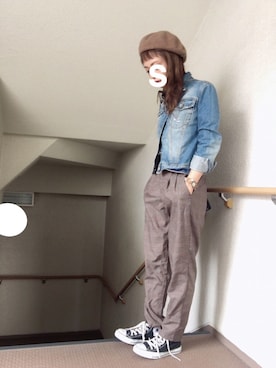 「ANOTHER BRANCH（アナザーブランチ）のアイテム（帽子）」を使った、skyさん（レディース・153cm）の秋コーディネート