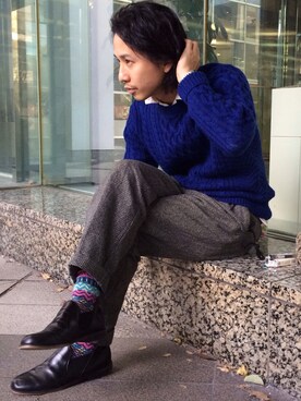Yoshiaki Takewakaさん(メンズ・169cm)の冬コーディネート