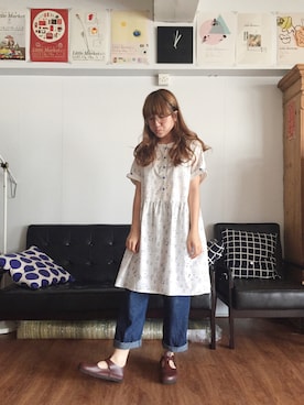 「MONKI（モンキ）のアイテム（バレッタ/ヘアクリップ）」を使った、Dさん（レディース・155cm）の春コーディネート