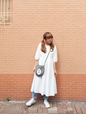 「MONKI（モンキ）のアイテム（バレッタ/ヘアクリップ）」を使った、Dさん（レディース・155cm）の春コーディネート