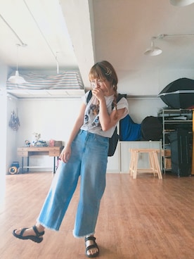 「Linetta（リネッタ）のアイテム」を使った、Dさん（レディース・155cm）の夏コーディネート