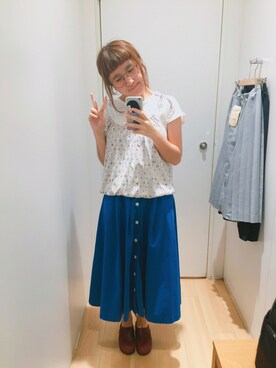 「MONKI（モンキ）のアイテム（バレッタ/ヘアクリップ）」を使った、Dさん（レディース・155cm）の秋コーディネート