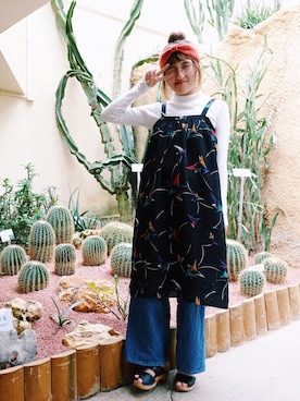 「MONKI（モンキ）のアイテム（シューズ）」を使った、Dさん（レディース・155cm）の秋コーディネート