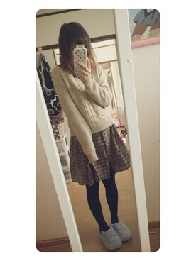 「アイテム（シャツワンピース）」を使った、asmさん（レディース・157cm・20代）の冬コーディネート