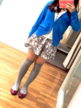 「UNIQLO（ユニクロ）のアイテム（カーディガン/ボレロ、ブルー系）」を使った、☆Ma★さん（レディース・153cm）の夏コーディネート