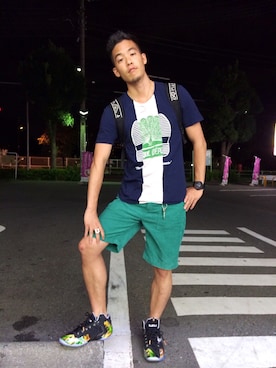 「ナイキスニーカー」｜「アイテム（財布/小物）」を使った、Keitaさん（メンズ・175cm）の夏コーディネート