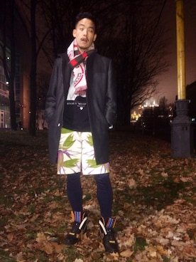 「GIVENCHY」｜「アイテム（トレンチコート）」を使った、Keitaさん（メンズ・175cm）の秋コーディネート