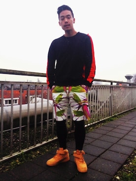 「PHENOMENON（フェノメノン）のアイテム（スウェット）」を使った、Keitaさん（メンズ・175cm）の冬コーディネート