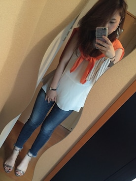 「プチプラミックス」｜a.z.uさん（レディース・160cm）の夏コーディネート