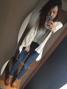 「Ungrid（アングリッド）のアイテム（その他トップス）」を使った、a.z.uさん（レディース・160cm）の秋コーディネート