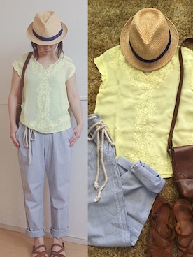 「EDER（エダー）のアイテム」を使った、まるちゃんさん（レディース・157cm）の夏コーディネート