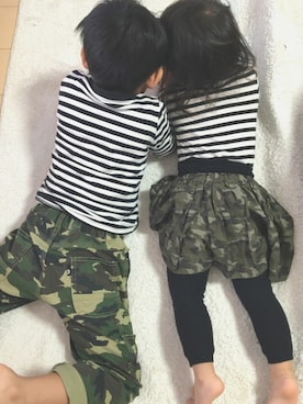 「toridory（トリドリー）のアイテム」を使った、となかいさん（キッズ・90cm）の春コーディネート