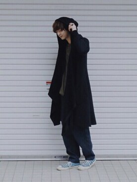 「CABANE de ZUCCa（カバンドズッカ）のアイテム（その他アウター）」を使った、ゆーたまるさん（メンズ・173cm）の冬コーディネート