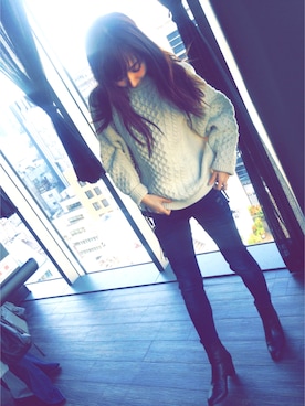 神林真里さん(レディース・168cm)の冬コーディネート